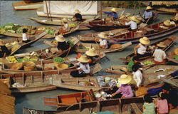 Floating Market (Wat Sai) Postcard