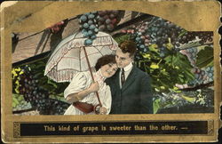 Couple and Grapes Postcard