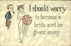 Bride and Groom Marriage & Wedding Postcard Postcard