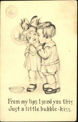 Children and Bubbles Postcard