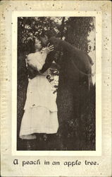 Couple Kissing in an Apple Tree Couples Postcard Postcard