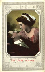 Man and Woman Embracing Postcard