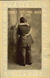 Man's Back with Girl's Arms Postcard