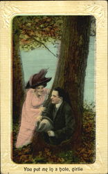 Man in Tree Postcard