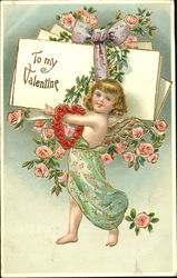 Child with Valantine Card Postcard