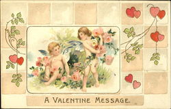 Cupids with Roses Postcard