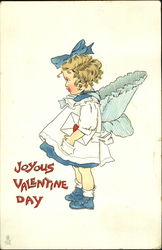 Little Girl With Valenitine Postcard