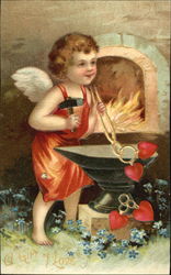 Cupid Blacksmith Postcard