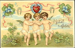 Three Cupids Dancing Postcard