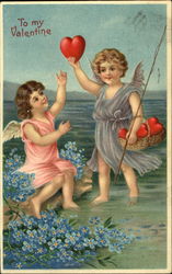 Cupids Wading in the Water Postcard