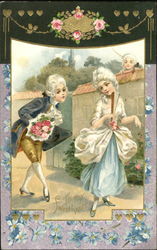 Courting of a maiden Postcard