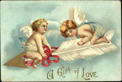 Cherubs on an Arrow Postcard