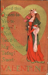 Woman Dressed as a Queen Postcard