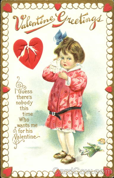 Child in dress, with broken heart Children