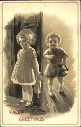 Children playing hide-and-seek Postcard Postcard