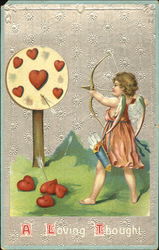 Angel shooting at heart targets Postcard