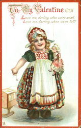 Dutch Girl With Doll Postcard