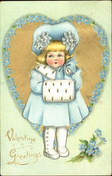 Pretty little girl Children Postcard Postcard