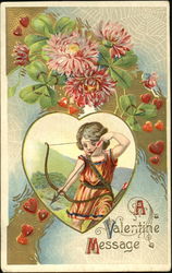 Cupid Inside of a Heart Postcard Postcard