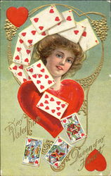 To my Valentine Queen of my Heart Women Postcard Postcard