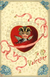 Cupid with tricorn and powdered wig Postcard