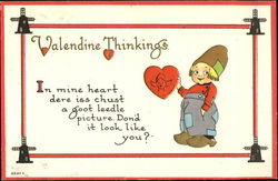 Dutch Boy with Heart Postcard