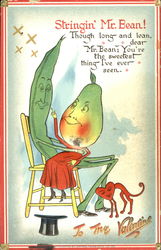 Mr. Bean and Ms. Pear Postcard