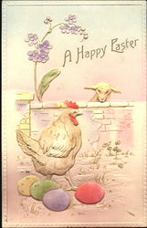 Chicken and Lamb with Eggs With Chicks Postcard Postcard