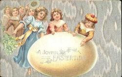 Children Dancing with Egg With Children Postcard Postcard