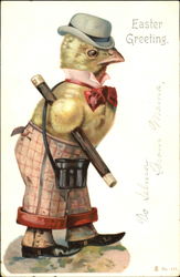 Chick in Spats with Cigar Postcard