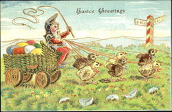 Gnome Diving a Wagon Postcard