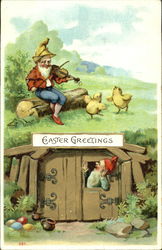 Gnomes and Chicks Postcard