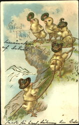 Mountain-Climbing Chicks Postcard