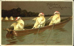 Chicks Rowing Crew Postcard