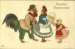 Chicken Family Postcard