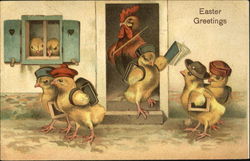 Adult Chicken With Chicks Postcard