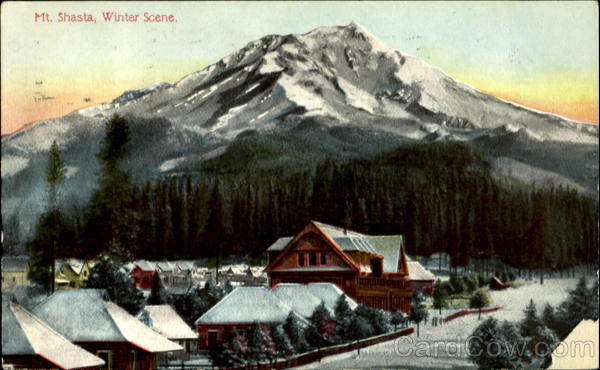 x 9 14 size Portland, Scene Winter Shasta, OR Mt.