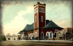 G.T.R. Station, Barrie, Ont Postcard