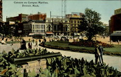 Cannon on Campus Martius Postcard