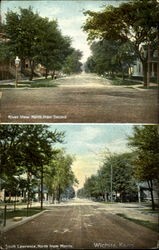 River View North from Second, South Lawrence, North from Morris Postcard