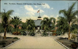 4502. Pavilion, Mission Cliff Garden, San Diego, Cal Postcard