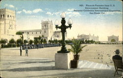 5421. Plaza del Panama from U. S. Government Building, Panama-California International Exposition Postcard