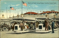 Hotel and Sight Seiing Busses, Catalina Island, Calif Postcard