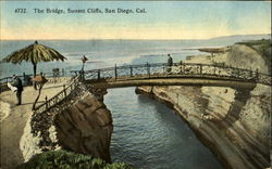 4732. The Bridge, Sunset Cliffs, San Diego, Calif Postcard