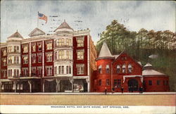 Waukesha Hotel and Bath House Hot Springs, AR Postcard Postcard