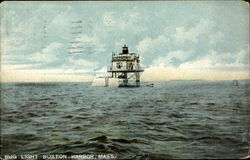 Bug Light, Boston Harbor, Mass Postcard