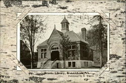 Brooks Library Brattleboro, VT Postcard Postcard