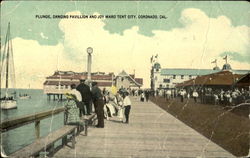 Plunge, Dancing Pavillion and Joy Ward Tent City, Coronado, Cal California Postcard Postcard