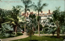 Court at Hotel Del Coronado, Cal Postcard