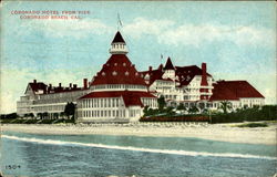 Coronado Hotel from Pier, Coronado Beach, Cal Postcard